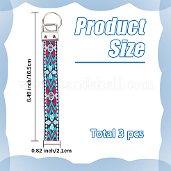 Porte-clés en fer forgé avec polyester&nbsp;KEYC-WH20054-011A
