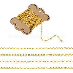 Catene portacavi ovali piatte in ottone da 5 m&nbsp;CHC-TADJ0001-02G