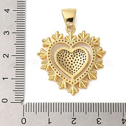 Porte micro ouvrent pendentifs zircone cubique en laiton de placage&nbsp;KK-P279-05C-G