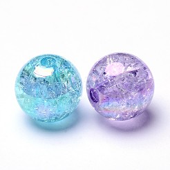 Bubblegum ab Farbe transparent Knistern Acryl runde Perlen&nbsp;X-CACR-R011-12mm-M