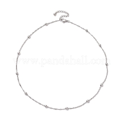 304 Edelstahl-Kugel-Singapur-Kettenhalsketten&nbsp;NJEW-JN05169