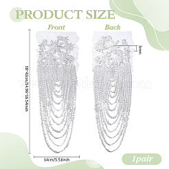 1 paio di spalline in paillettes di plastica ricamate&nbsp;DIY-FG0009-99A
