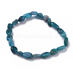 Bracciali elasticizzati con perle di apatite naturale&nbsp;X-BJEW-K213-40