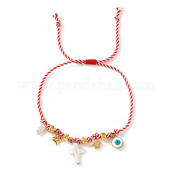 Verstellbare Armbänder aus Messinggliedern und -anhängern&nbsp;CW8626