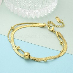 304 Edelstahl-Kettenarmbänder&nbsp;BJEW-C084-08G