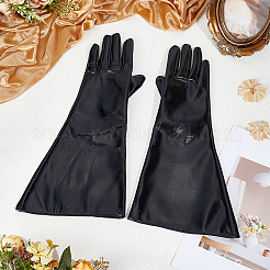 1 Paar lange Fingerhandschuhe aus PU-Leder&nbsp;AJEW-CL0005-12B