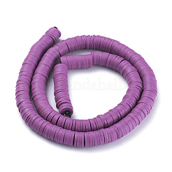 Perle piatte tonde polimero a mano di argilla&nbsp;CLAY-R067-8.0mm-05