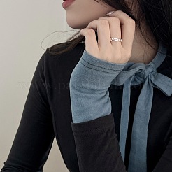925 offener Manschettenring aus Sterlingsilber für Damen&nbsp;RJEW-M164-01