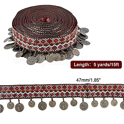 5 Yard bestickte Polyesterbänder im Ethno-Stil&nbsp;OCOR-GA0001-19