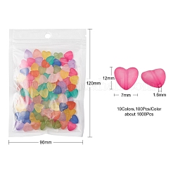 100pcs 10 Farben transparente Acrylperlen&nbsp;FACR-YW0001-02