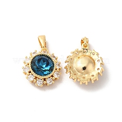 Pendentifs avec zircon cubiques à micro-pavés en laiton&nbsp;X-KK-M243-03G