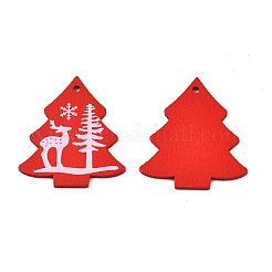 Weihnachtsthema lackierte Holzanhänger&nbsp;WOOD-N005-53B
