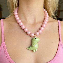 Collana da donna con ciondolo a forma di dinosauro in resina&nbsp;WG6D99C-01