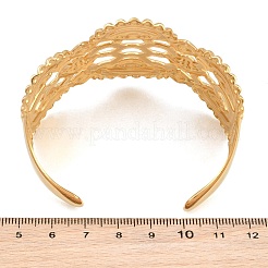 Bracelets manchettes larges en forme de losange creux en acier inoxydable 304 de 50 mm&nbsp;SA-CBA10D4-05G