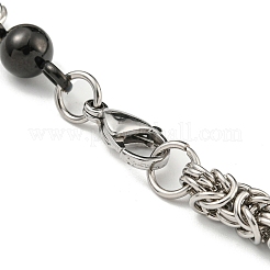Pulsera de cadena bizantina y eslabones redondos de acero inoxidable 201 de dos tonos que no se deslustra&nbsp;BJEW-B078-21BP