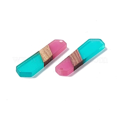 Pendentifs en résine transparente et bois de noyer&nbsp;RESI-M027-06K