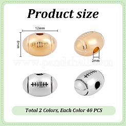 80 pièces 2 couleurs perles en alliage de style tibétain&nbsp;FIND-PH0025-39