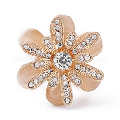 Legierung Strass Frauen Damen Mädchen Mode Schal Ring Schnalle&nbsp;LS-JEWB-WH0011-12KCG