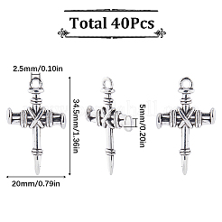 40 pièces pendentifs en alliage de style tibétain&nbsp;FIND-SC0006-43