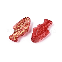 Perles de verre transparentes de peinture de cuisson&nbsp;DGLA-N018-22D