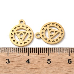 Placcatura ionica (ip) tema chakra ciondoli in acciaio inossidabile 304&nbsp;STAS-Q303-10G