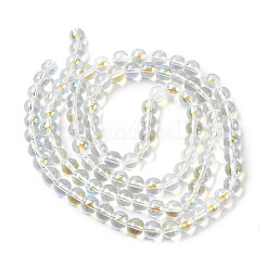 Chapelets de perles en verre électroplaqué&nbsp;EGLA-Q062-8mm-A08