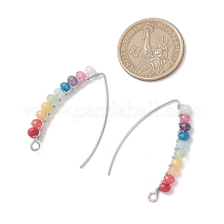Crochets de boucles d'oreilles en jade naturel de Malaisie&nbsp;EJEW-JE06888-01