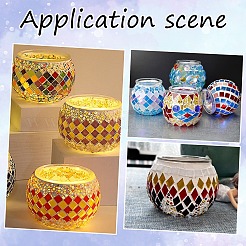 100 Stück 2 Farben Mosaikfliesen Glascabochons&nbsp;DIY-YW0012-19