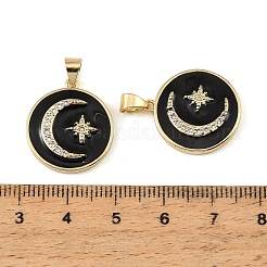 Pendenti in zirconi cubici trasparenti in micro pavè di ottone&nbsp;CU-CBA9175-05G