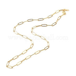 Collier avec chaînes en trombones en acier inoxydable 304&nbsp;NJEW-JN03593-01
