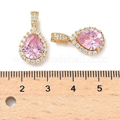 Colgante micropavé cubic zirconia de latón&nbsp;KK-Z139-09G