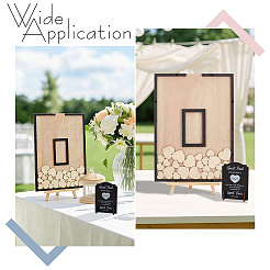 Libro de firmas rectangular de madera y acrílico para invitados a la boda&nbsp;OFST-WA0001-07
