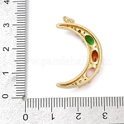 Pendentifs avec zircon cubiques à micro-pavés en laiton&nbsp;KK-U058-43G