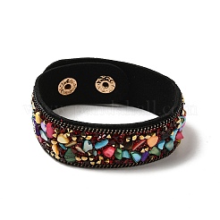 Armband aus Wildlederimitat mit Druckknöpfen&nbsp;LS-BJEW-F428-05