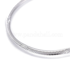 Collane a catena piatta in acciaio inossidabile 304 anti-ossidazione&nbsp;X-NJEW-F277-02B-P