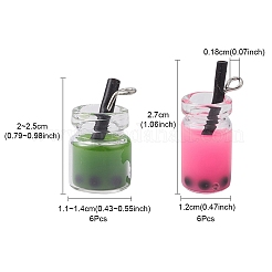 Pendenti per bottiglie di vetro 12 pz 2 stili&nbsp;CRES-YW0001-15