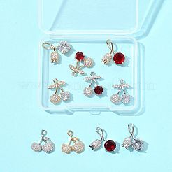 10 pz 10 stili in ottone micro pavé di ciondoli in zirconi cubici&nbsp;KK-FS0001-80