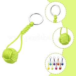8 porte-clés rond en polyester 8 couleurs&nbsp;KEYC-YW00218
