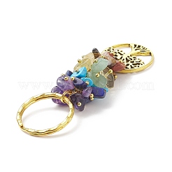 Porte-clés pendentif pierre gemme naturelle chakra&nbsp;KEYC-JKC00414-03