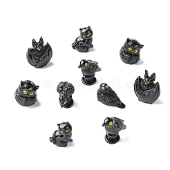 60 pezzo di decorazione in resina per esposizione di animali in 6 stili&nbsp;DJEW-CJZ0001-002
