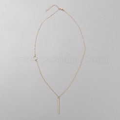 Collier pendentif en alliage avec chaînes de câbles pour femmes&nbsp;NJEW-WH0022-02E-KCG