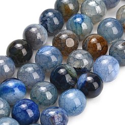 Chapelets de perles veines de dragon en agate naturelle&nbsp;GG-L001-L01-01D