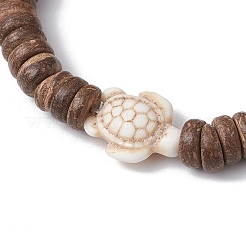 12 Stück Stretch-Armband-Set aus gefärbten synthetischen und natürlichen Edelsteinen und natürlichen Holzperlen für Damen und Herren&nbsp;BJEW-JB11563