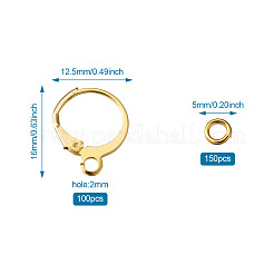 Risultati di orecchini a cerchio in ottone huggie e anelli di salto aperti&nbsp;KK-TA0007-83G