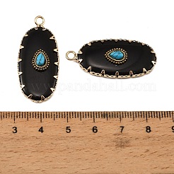 Anhänger aus natürlichem Obsidian und synthetischem Türkis&nbsp;GG-CBA5963-02G