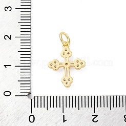 Pendentifs avec zircon cubiques à micro-pavés en laiton&nbsp;KK-S510-33G-02
