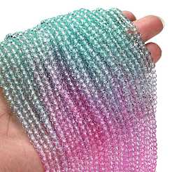 Hebras transparentes de cuentas de vidrio pintado&nbsp;X1-DGLA-A034-T4mm-A10
