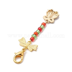 Décorations de pendentif en alliage d'émail sur le thème de noël&nbsp;HJEW-MZ00058