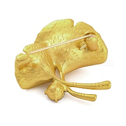 Brosche mit Ginkgoblatt aus Legierung und Strassen aus Kunststoff für Damen&nbsp;LS-JEWB-M045-07G