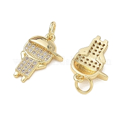 Pendentifs en laiton zircon cubique transparent&nbsp;CU-CBA9AFC-01G-33